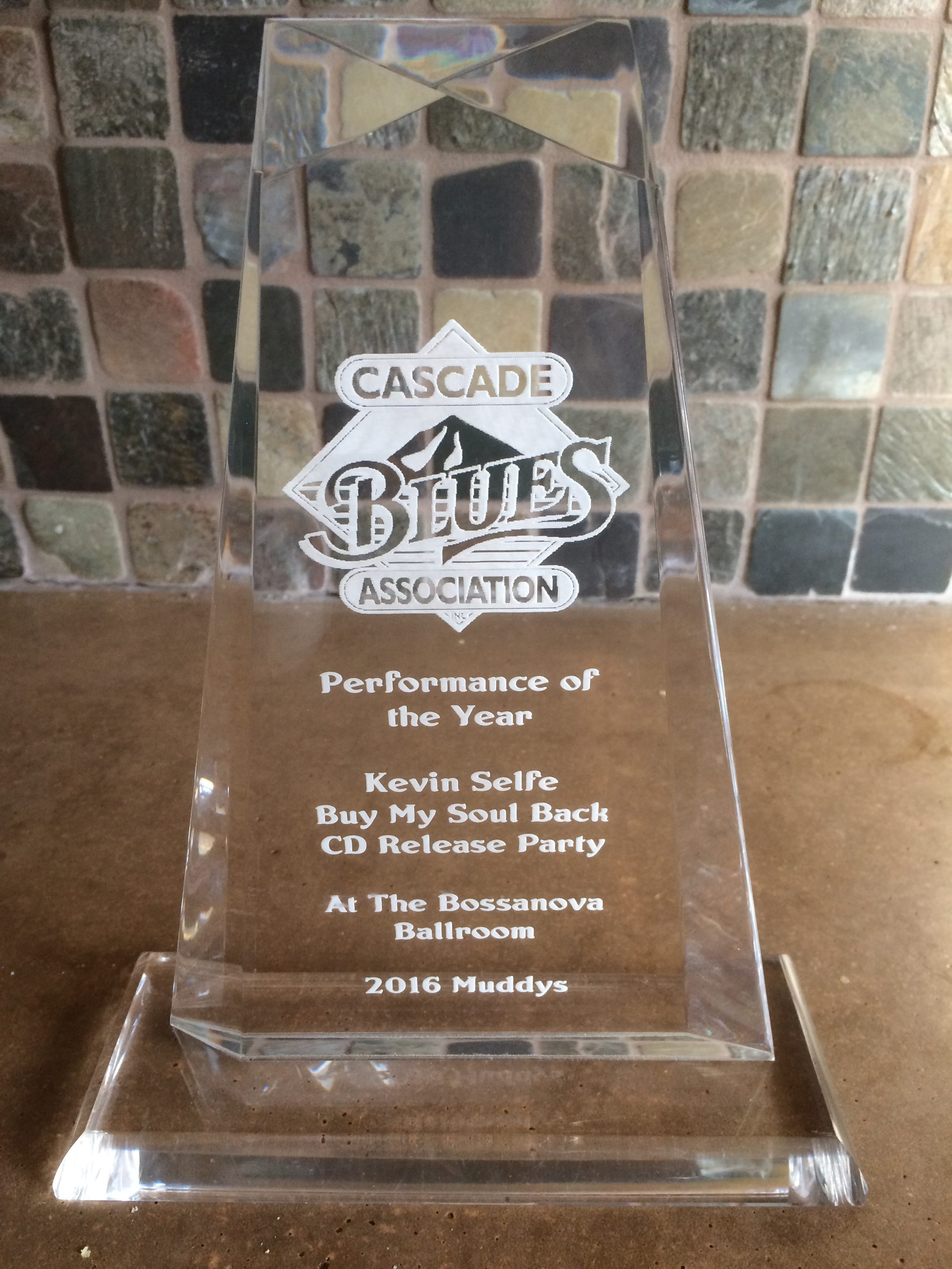 Kevin Selfe receives 2016 Muddy Award!